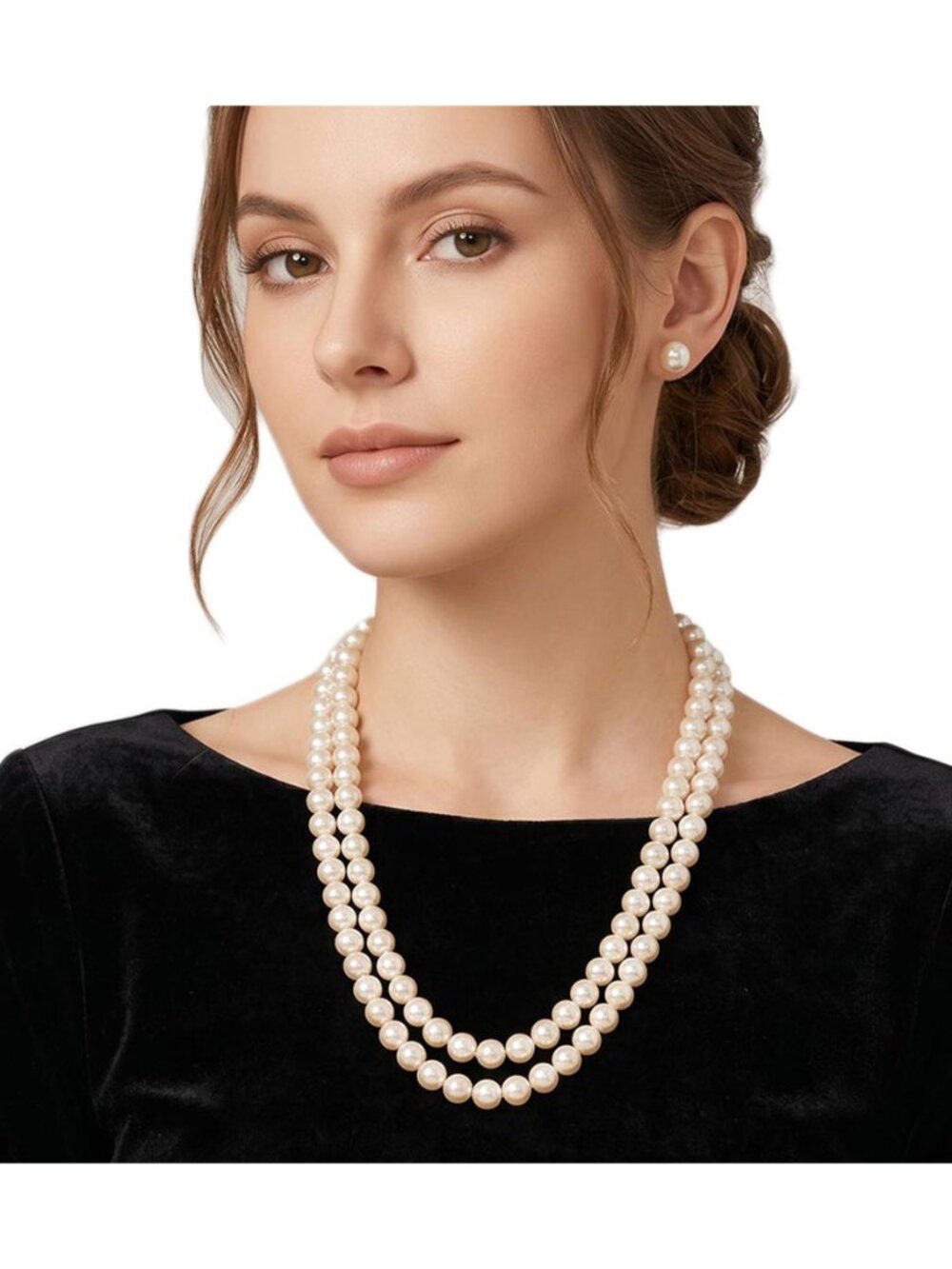 Tigerstars Double Layered Cream Pearly Necklace